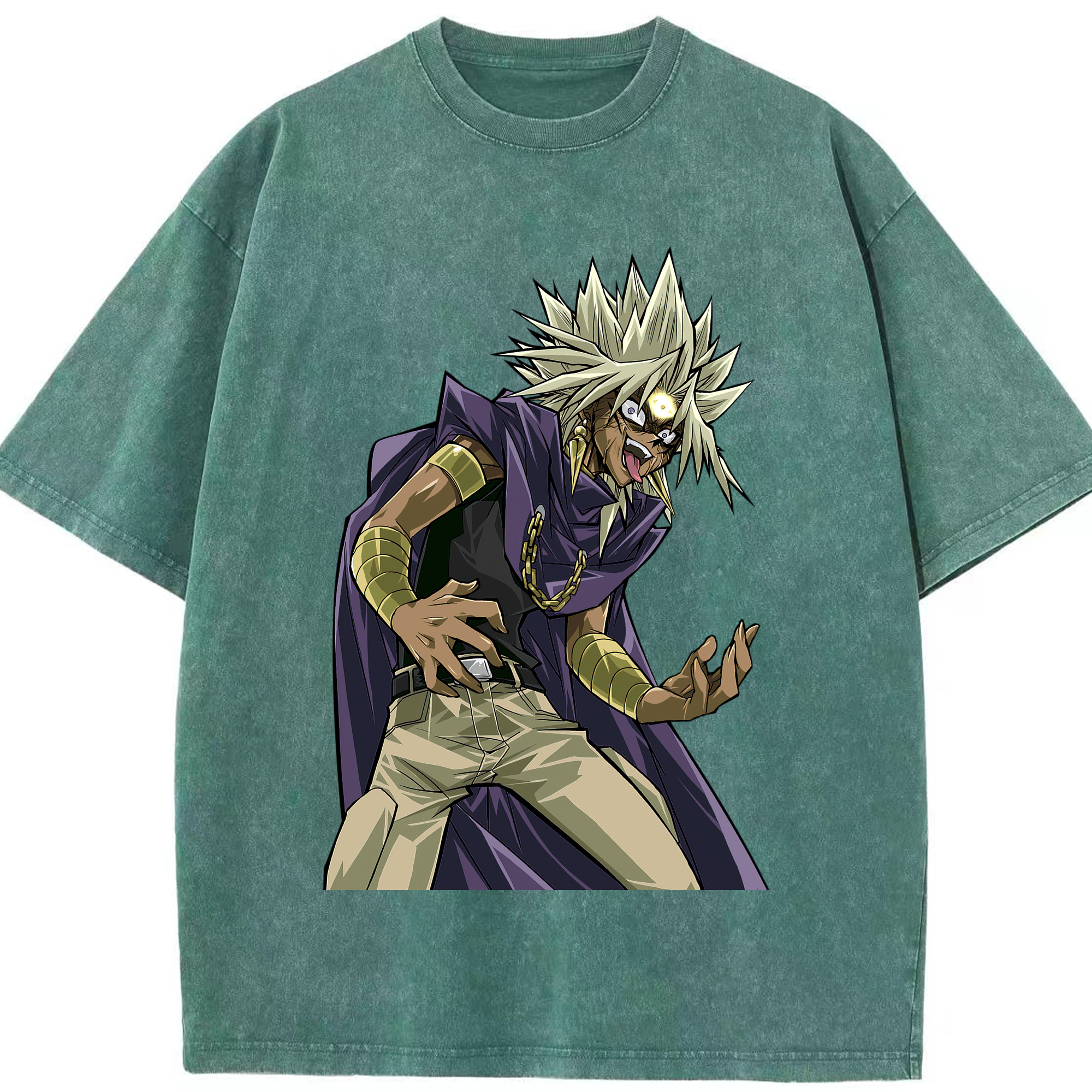 （画像用） 遊☆戯☆王 Yu-Gi-Oh! 綿100% ヴィンテージ風 半袖Tシャツ（フロントプリント）